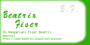 beatrix fiser business card
